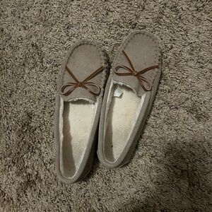 Cozy Tan Moccasin Slippers